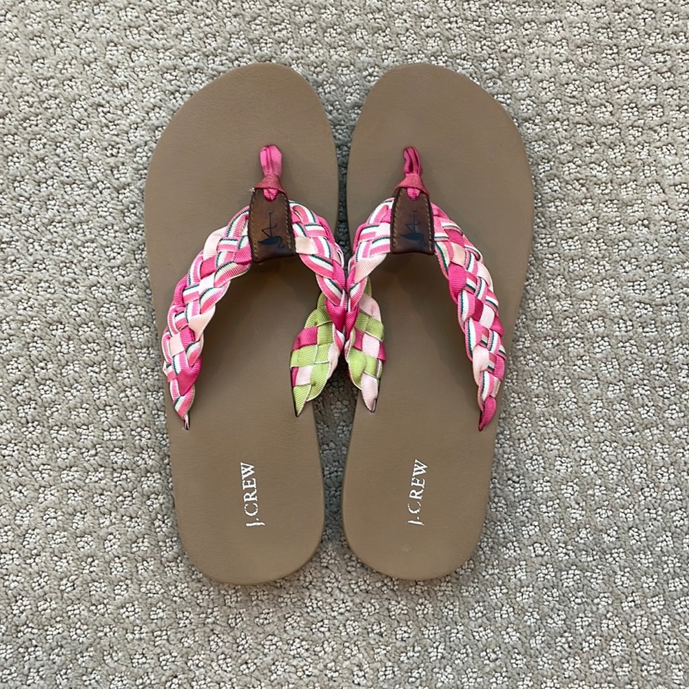 J. Crew flip flops size 6-7